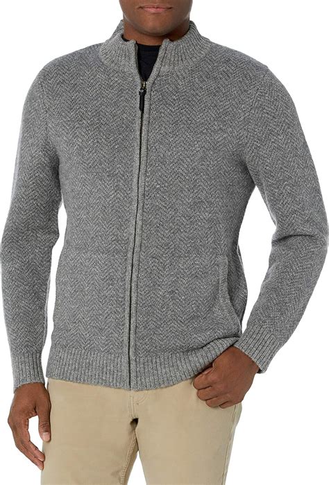 full zip men's cardigan.